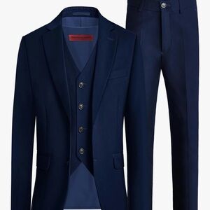 Marvelous World Boys' Formal Slim Fit Suit Set, Adjustable Waist